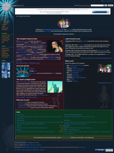 The Infosphere front page as of 15 November, 2011.png