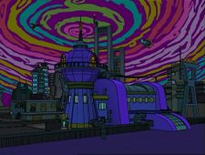 Futurama The Farnsworth Parabox Universe 1 Planet Express Building.jpg